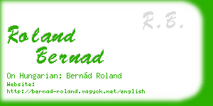 roland bernad business card