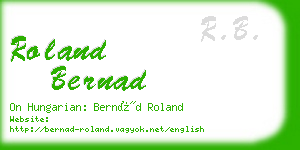 roland bernad business card